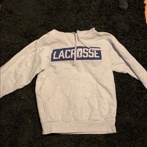 Grey lacrosse hoodie